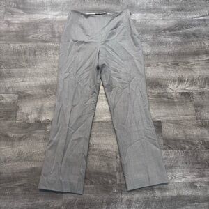 Ralph Lauren Black Label Side Zip Straight Leg Wool Trousers Light Gray Womens 4